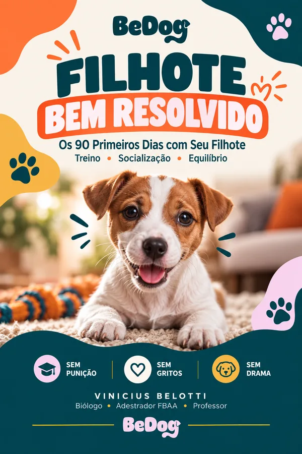 Capa do curso Filhote Bem Resolvido — Método BeDog